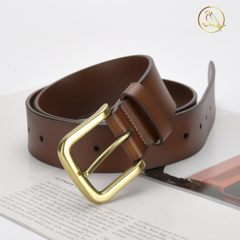 Wholesale Genuine Leather Belt for Men,  Cowhide Pin Buckle Waist Belt